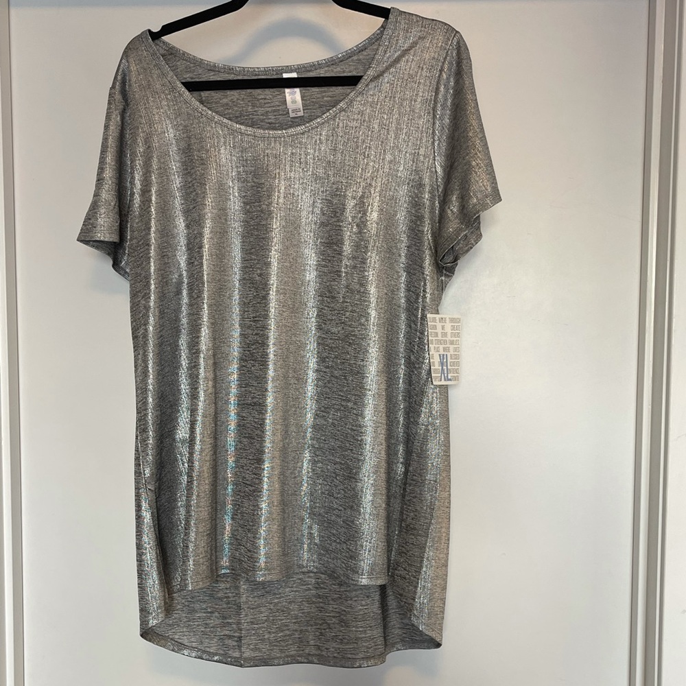 Shiny Silver LLR top